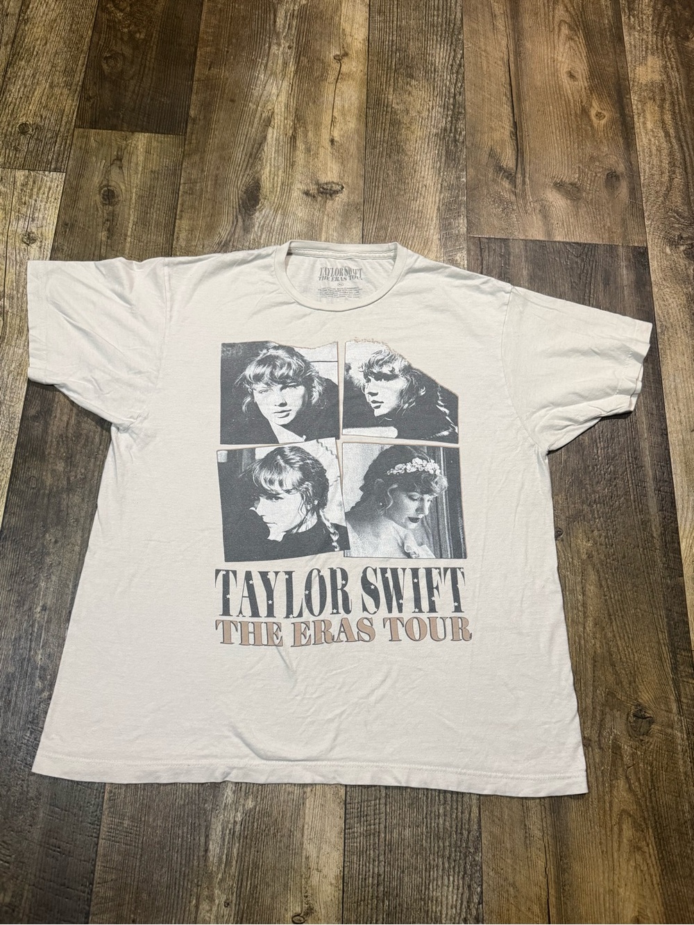 Taylor Swift White The Eras Tour Photo Grid Tee